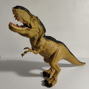 Tyrannosaurus T-Rex 11" Dinosaur Electronic Walking Moving Roars Lights Up WORKS